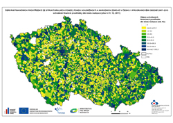 Mapa Čerpáni finančních prostředků dle místa realizace k 31. 12. 2011