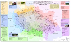 Mapa Partnerství realizovaných individuálních projektů v letech 2004 - 2006 (poster)