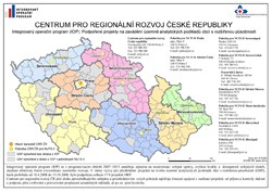 Mapa Podpořené projekty na zavádění územně analytických podkladů obcí s rozšířenou působností