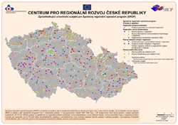 Mapa Projekty realizované v letech 2004 - 2006 (leták)