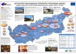 Mapa Projekty realizované v NUTS 2 Severozápad dle priorit a opatření (stav k 1.9.2009) (Poster)