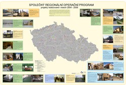 Mapa Projekty realizované v letech 2004 - 2006 (Poster)