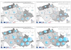 Mapa Společensky účelná pracovní místa v letech 2012 a 2013