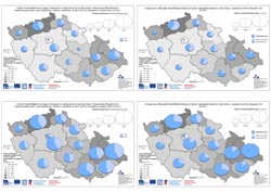 Mapa Veřejně prospěšné práce v letech 2012 a 2013