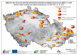 Mapa IPRM - Finanční objem projektových žádostí předložených na CRR ČR k 31.8.2013