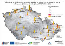 Mapa IPRM - počet projektových žádostí předložených na CRR ČR k 30. 11. 2012