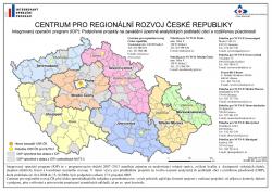 Mapa Podpořené projekty na zavádění územně analytických podkladů obcí s rozšířenou působností
