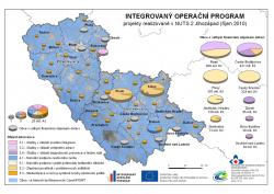 Mapa Projekty realizované v NUTS 2 Jihozápad (říjen 2010)