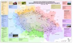 Mapa Partnerství realizovaných individuálních projektů v letech 2004 - 2006 (poster)