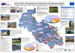 Mapa Projekty realizované v NUTS 2 Moravskoslezsko dle priorit a opatření (stav k 1.9.2009) (Poster)