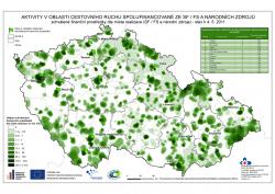 Mapa Cestovní ruch - Aktivity v oblasti cestovního ruchu a rekreace spolufinancované ze SF a nár. zdrojů