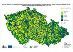 Mapa Čerpáni finančních prostředků dle místa realizace k 31.12.2013