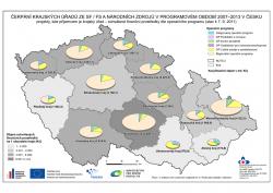 Mapa Čerpání krajských úřadů ze SF/FS a národních zdrojů k 7. 9. 2011