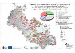 Mapa Čerpání obcí s 500 - 5000 obyvateli ze SF/FS a národních zdrojů v Moravskoslezském kraji k 4.5.2011