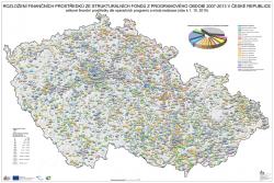 Mapa Rozložení finančních prostředků ze SF 2007-2013 - Diagram