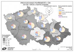 Mapa Provozovaná pohřebiště v ČR