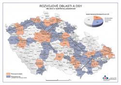 Mapa Rozvojové oblasti a osy dle ORP