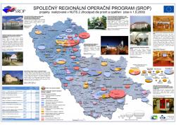 Mapa Projekty realizované v NUTS 2 Jihozápad dle priorit a opatření (stav k 1.9.2009) (Poster)
