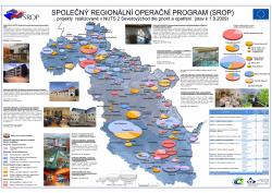Mapa Projekty realizované v NUTS 2 Severovýchod dle priorit a opatření (stav k 1.9.2009) (Poster)
