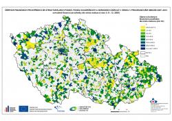 Mapa Čerpáni finančních prostředků dle místa realizace k 31. 12. 2008