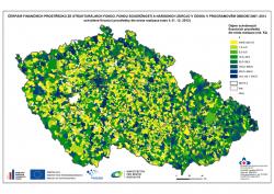 Mapa Čerpáni finančních prostředků dle místa realizace k 31. 12. 2012