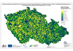 Mapa Čerpáni finančních prostředků dle místa realizace k 31.12.2014