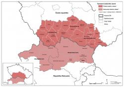 Mapa Program INTERREG V-A Rakousko - Česká republika